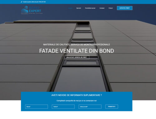 Site prezentare servicii montaj fatade ventilate – Bond Expert